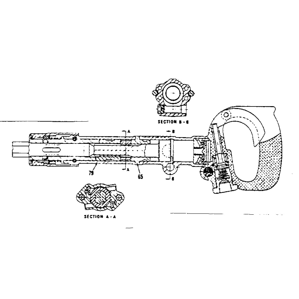 Cylinder Bushing Assembly Diagram and Parts List for CP-9HANDRIL  Chicago Pneumatic Drill